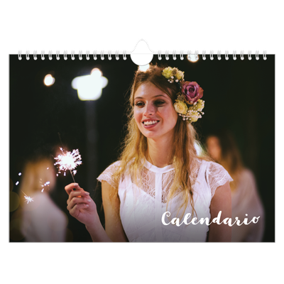 Calendario fotografico A4 — Scrittura semplice [copertina]