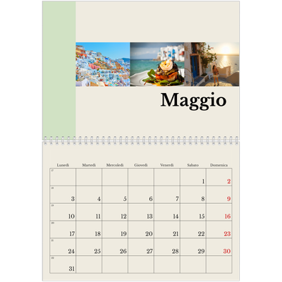 Calendario A4 Doppio — Vedute del mondo [Maggio]