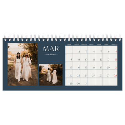 Calendari da tavolo — Ardesia e grazie [Marzo]