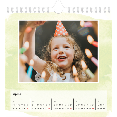 Calendari quadrati — Sfondi ad acquerello [Aprile]