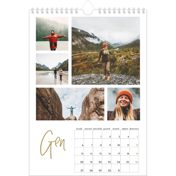 Calendario personalizzato A4 — Testo scarabocchiato