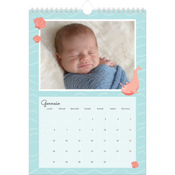 Calendario personalizzato A4 — Animali carini
