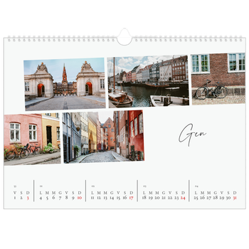 Calendario Fotografico A3 Orizzontale — Soggiorno in città