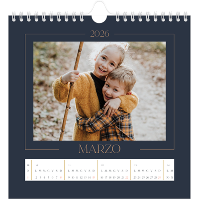 Calendari quadrati — Blu prussiano [Marzo]