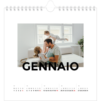 Calendario Fotografico Quadrato — Lettere sparse