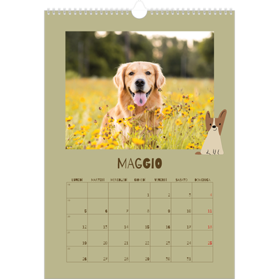 Calendario A3 verticale — Cucciolo giocherellone [copertina]
