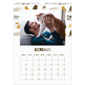 Calendario personalizzato A3 — Gattino giocherellone