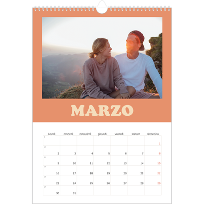 Calendario A3 verticale — Cornici retrò [Marzo]