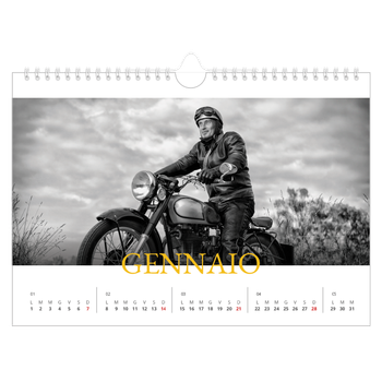 Calendario Fotografico A4 Orizzontale — Stile tradizionale