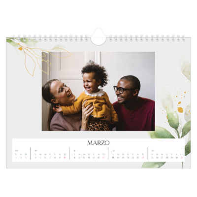 Calendario fotografico A4 — Spruzzo floreale [Marzo]