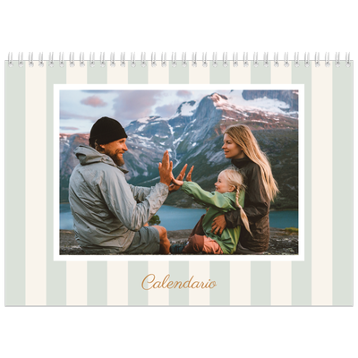 Calendario A4 Doppio — Scrittura e strisce [copertina]
