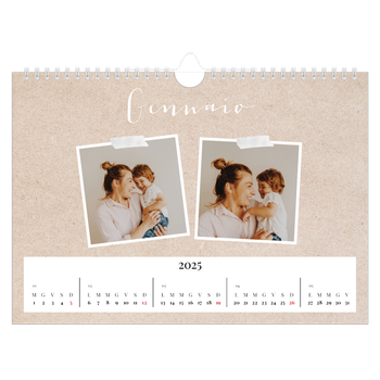 Calendario Fotografico A4 Orizzontale — Calendario di ritagli