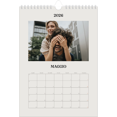 Calendario personalizzato A4 — Avorio semplice [copertina]