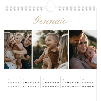 Calendario Fotografico Quadrato — Scatole con strisce fotografiche