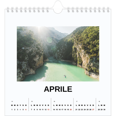 Calendari quadrati — Foto semplice [Aprile]