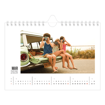 Calendario fotografico A5 — Testo abbreviato [Marzo]