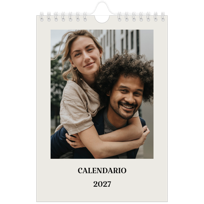 Calendario fotografico A5 — Avorio semplice [copertina]