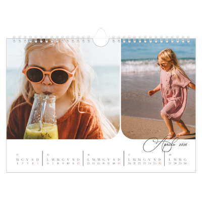 Calendario fotografico A4 — Istantanee e scrittura [Aprile]