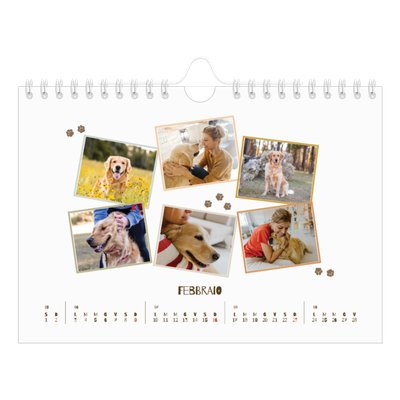 Calendario fotografico A5 — Cucciolo giocherellone [Febbraio]