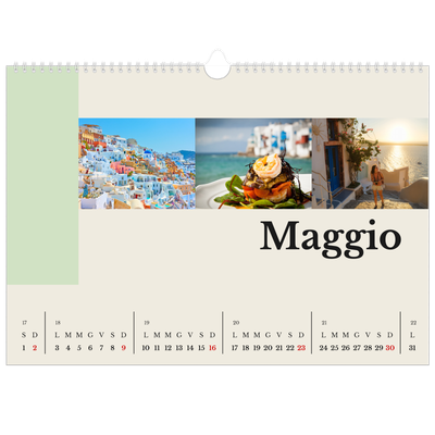 Calendario A3 orizzontale  — Vedute del mondo [Maggio]