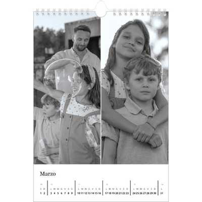 Calendario personalizzato A4 — Fuoco [Marzo]