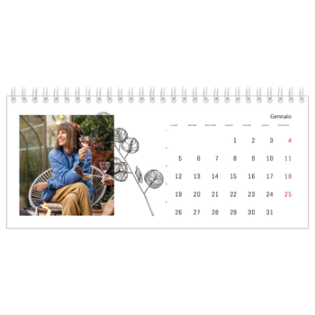 Calendario Fotografico da Tavolo — Disegni di fiori