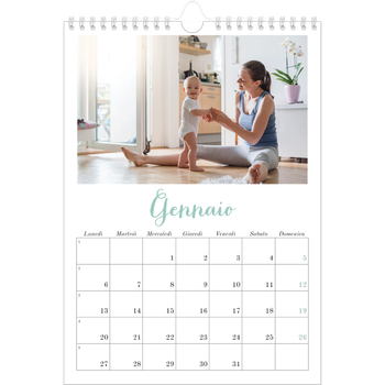 Calendario personalizzato A4 — Ciao mondo