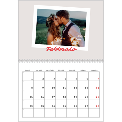 Calendario A4 Doppio — Firmato in cremisi [Febbraio]
