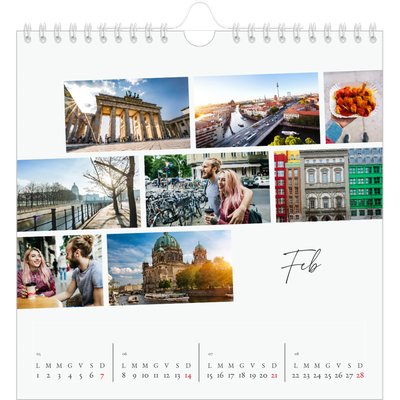 Calendari quadrati — Soggiorno in città [Febbraio]
