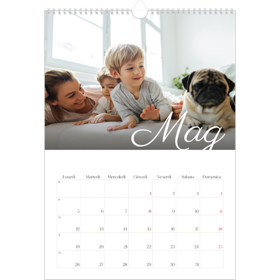 Calendario A3 verticale — Mese scritto a mano [copertina]