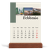 Calendario con supporto in legno verticale  — Vedute del mondo [Febbraio]