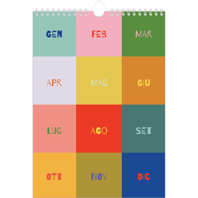 Calendario personalizzato A4 — Divertente colorato [copertina]