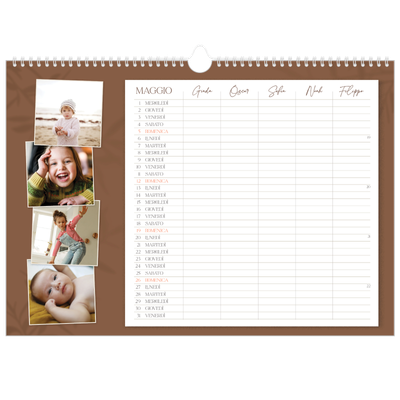 Calendario fotografico A3 — Calendario terra a terra - Famiglia di 5 [copertina]