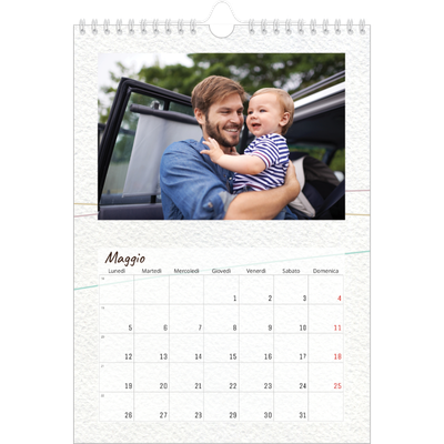 Calendario personalizzato A4 — Carta da regalo floreale [copertina]