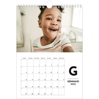Calendario personalizzato A4 — Riflettore lettera
