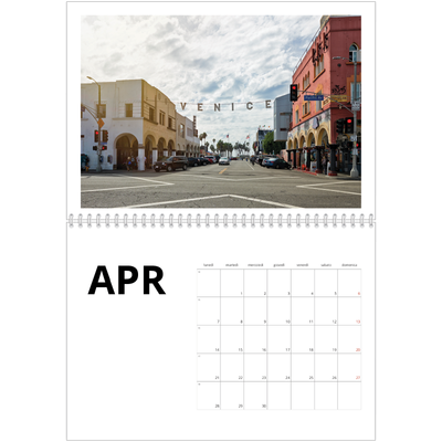 Calendario A4 Doppio — White space [Aprile]