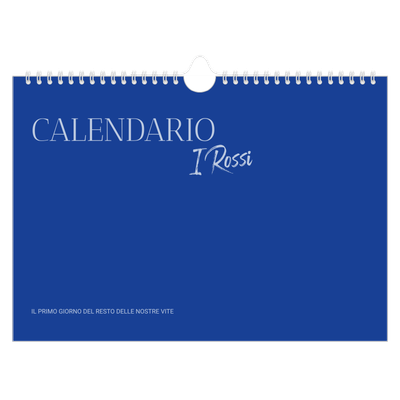 Calendario fotografico A4 — Classico cobalto [copertina]