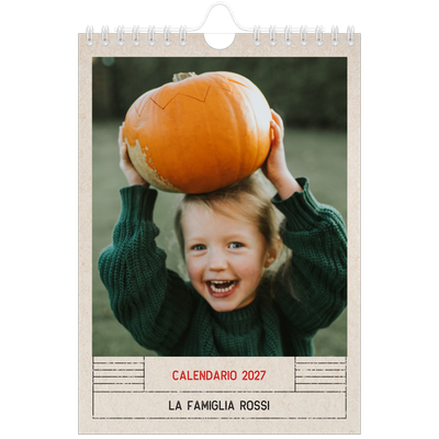 Calendario fotografico A5 — Effetto timbro artigianale [copertina]