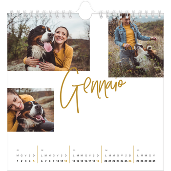 Calendario Fotografico Quadrato — Ghirlanda d'oro