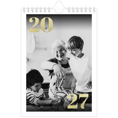 Calendario fotografico A5 — Grandi numeri luccicanti [copertina]