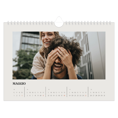 Calendario fotografico A4 — Avorio semplice [copertina]