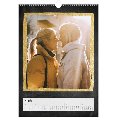 Calendario A3 verticale — Cornici dorate [copertina]