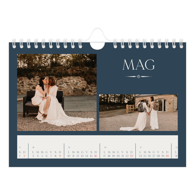 Calendario fotografico A5 — Ardesia e grazie [Maggio]