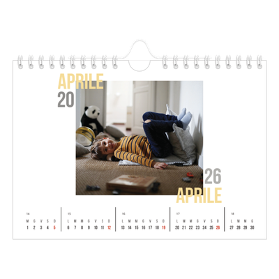 Calendario fotografico A5 — Tipo di coppia [Aprile]