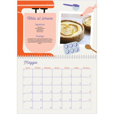 Calendario A4 Doppio — Un anno di ricette [copertina]