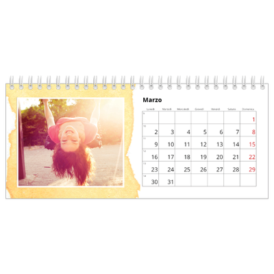 Calendari da tavolo — Sfondi ad acquerello [Marzo]