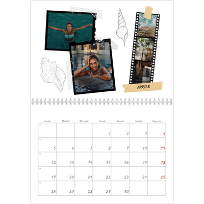 Calendario A4 Doppio — Album ricordi con stile [Aprile]