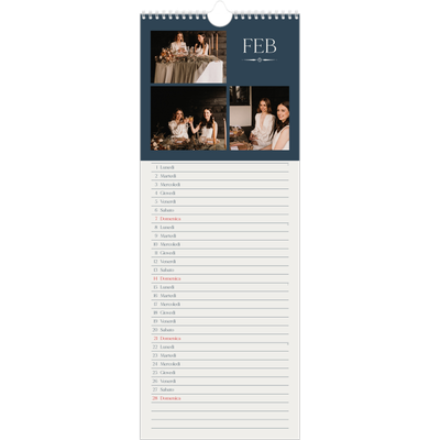 Calendario da cucina  — Ardesia e grazie [Febbraio]