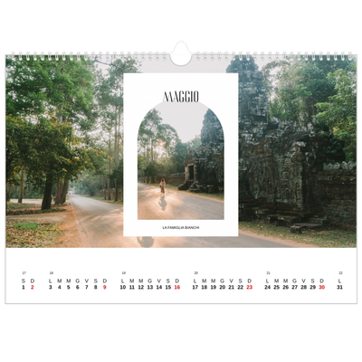 Calendario A3 orizzontale  — L'arco aperto [Maggio]