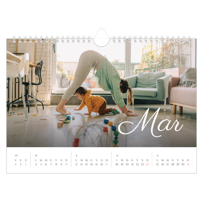Calendario fotografico A4 — Mese scritto a mano [Marzo]